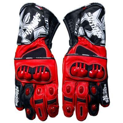 Marc Marquez Red and Black Leather Gloves 2015 - 2016
