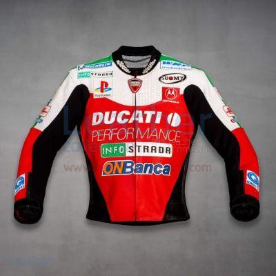 Vintage Ducati Leather Jacket Troy Bayliss WSBK 2001