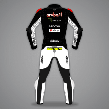 Black and White Leathers Alvaro Bautista SBK 2025 WT