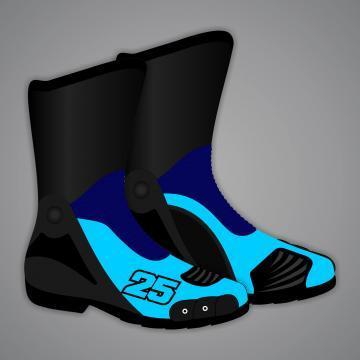 Blue Motorbike Boots Raul Fernandez MotoGP 2025