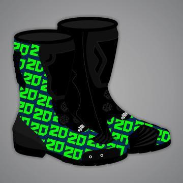 Green Motorcycle Boots Fabio Quartararo MotoGP 2025