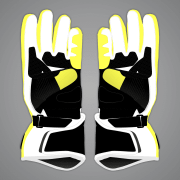 Alvaro Bautista Neon Yellow Motorcycle Gloves SBK 2023