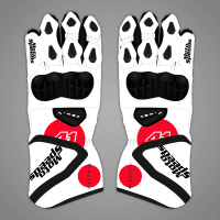 All White Motorcycle Gloves