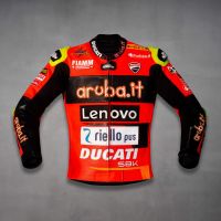 Alvaro Bautista Ducati Red Leather Jacket WSBK 2023 front view