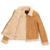 Shearling Aviator Jacket Women Camel