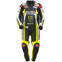 Ben Spies Monster Yamaha 2010 Motorbike Leather Suit front view