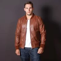 red bomber jacket men