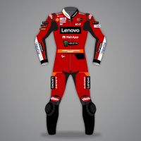 Enea Bastianini One Piece Race Leathers Ducati MotoGP 2023 front view