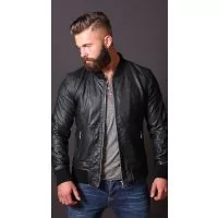 vintage leather bomber jacket mens