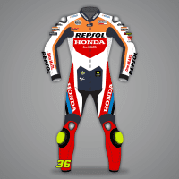 Joan Mir Repsol Honda Racing Leathers MotoGP 2024 front view