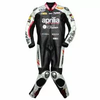 Leon Haslam Aprilia 2015 WSBK Racing Leathers front view