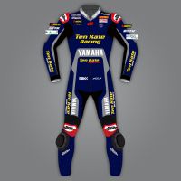 Loris Baz Yamaha Motorcycle Leathers WSBK 2020 front view