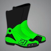 Neon Green Motorcycle Boots