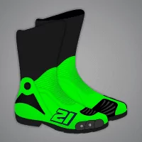 Neon Green Motorcycle Boots