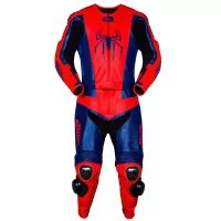 Spiderman Leather Race Suit front view